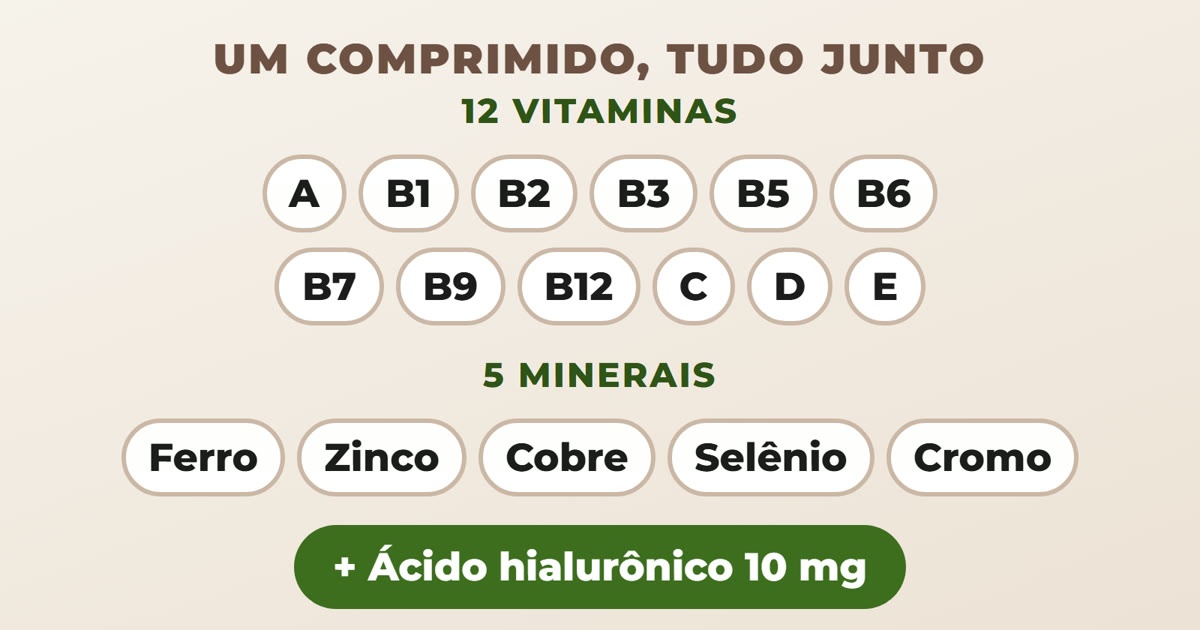 A fórmula completa da Vitamina NHV
