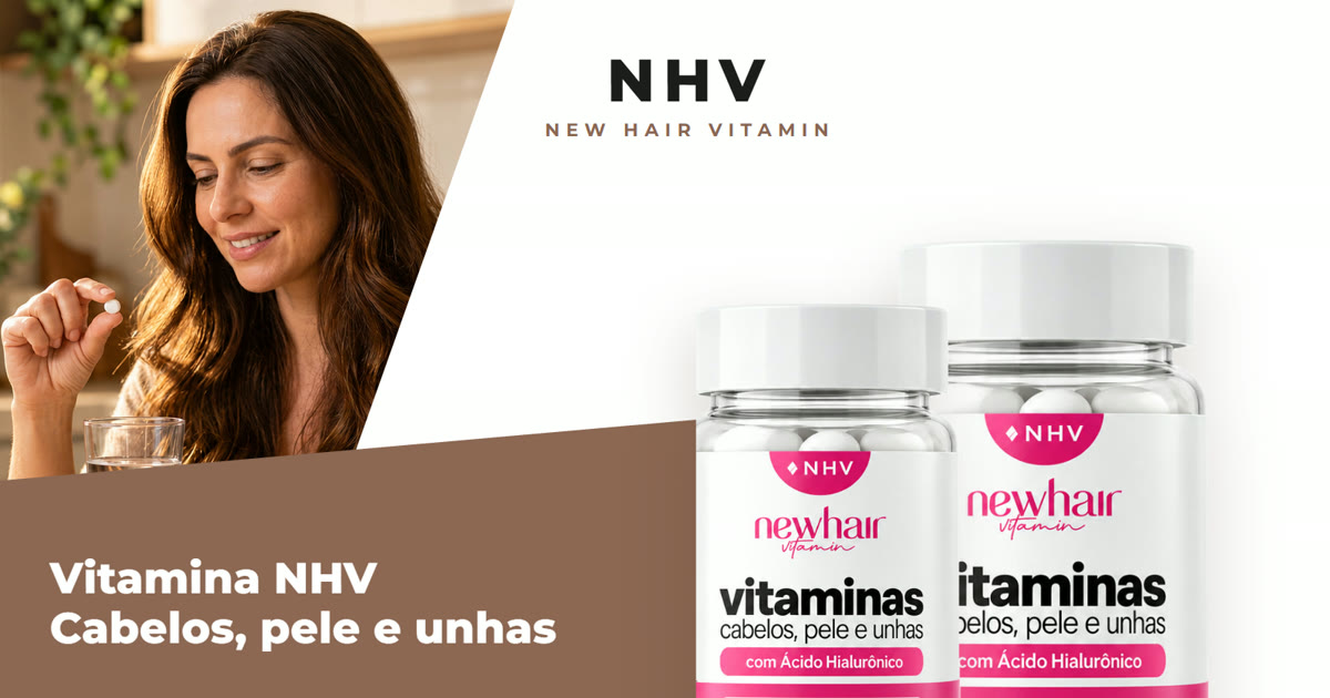Pote da Vitamina NHV de Cabelos, Pele e Unhas
